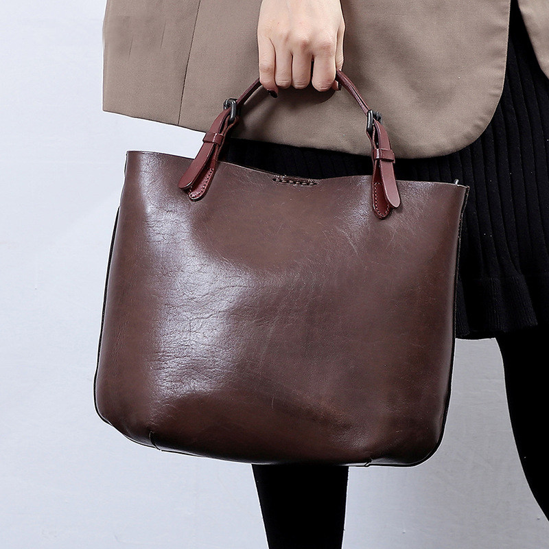 Medium leather Shopper Bag for ladies